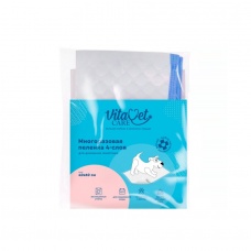 Подстилка VitaVet CARE многоразовая, впитывающая, 4-слойная, цвет голубой