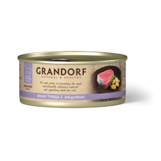 GRANDORF Консервы для кошек, филе тунца с мидиями в бульоне, 70 г