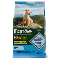 Monge Dog BWild GRAIN FREE Mini беззерновой корм из анчоуса с картофелем для взрослых собак мелких пород 2,5кг