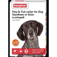 Беафар Flea & Tick collar ошейник от блох и клещей для собак от 6 мес ОРАНЖЕВЫЙ 65 см