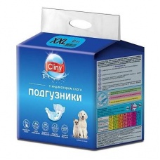 Cliny Подгузники для собак и кошек весом 25-40 кг, размер XXL