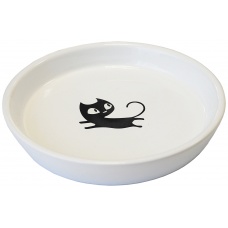 N1 Миска керамическая цветная "Черный кот", 15,0*2,5см, МКР194