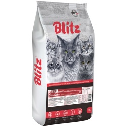 Blitz Sensitive сухой корм для кошек Говядина